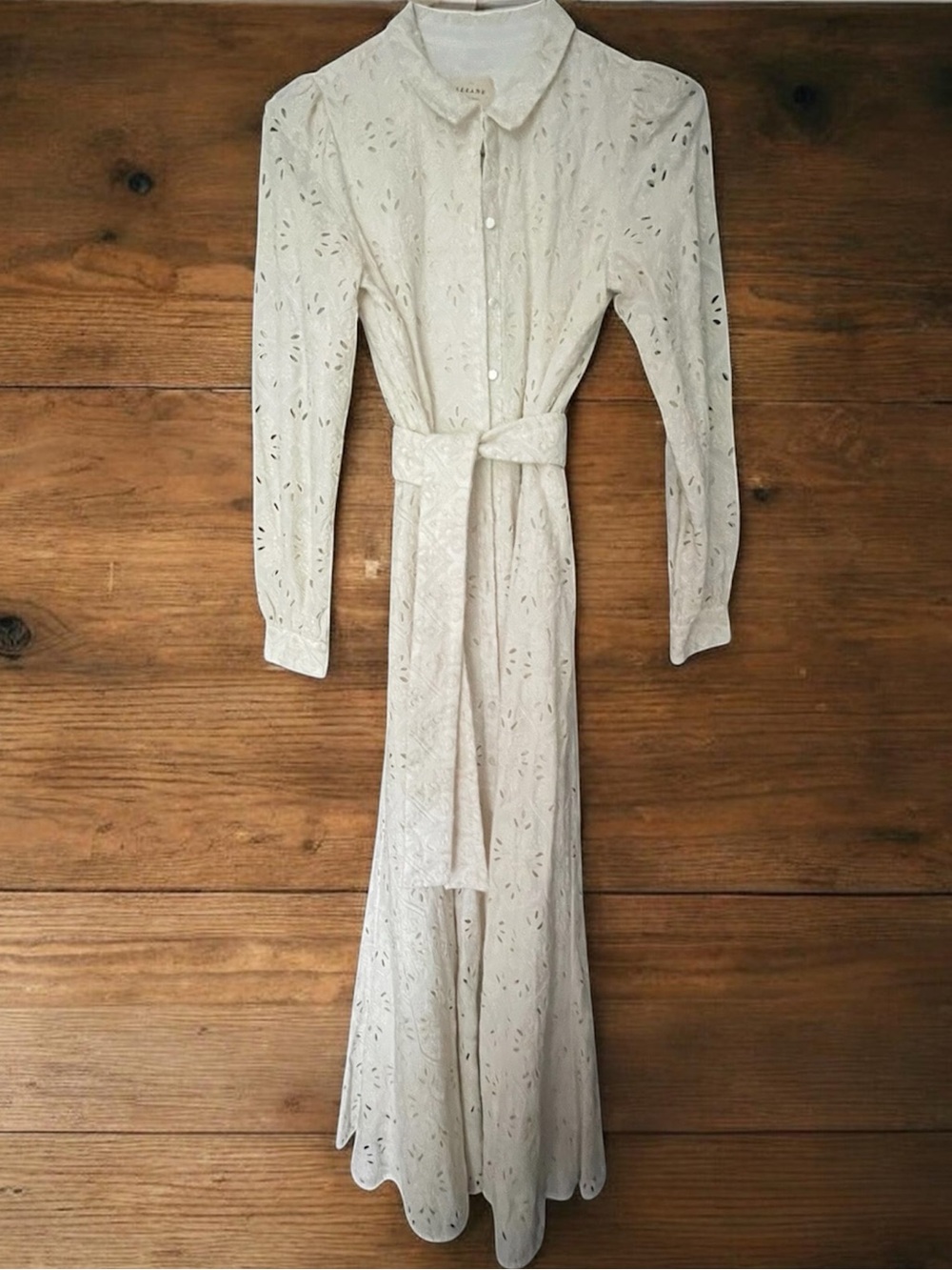 Sézane broderie anglaise / eyelet embroidered shirt dress - Picture 2 of 4